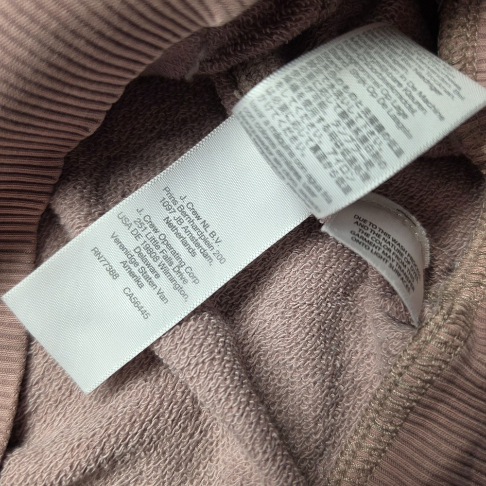 Madewell Oversized French Terry Raglan Hoodie Sweatshirt Women S Dusty Mauve - Picture 4 of 10